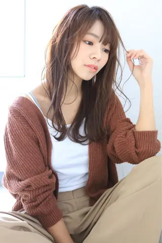 セミロング 🇺🇸ハイライト特 化美容師🇺🇸漆沢のヘアスタイル