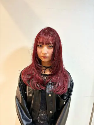 ロング 札幌パーマ レイヤー/後藤海音のヘアスタイル