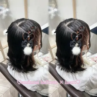 ミディアム ヘアアレンジ 菅村 緋莉🎀ガーリーヘアのヘアスタイル