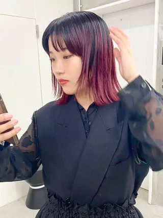 ミディアム カラー パーマ ヘアアレンジ メンズ ハイトーン/レイヤー 🌸さくらのヘアスタイル