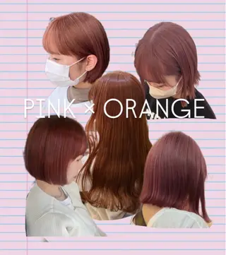 セミロング カラー 暖色/まろベージュ/ シカタユウカのヘアスタイル