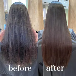 ロング 縮毛矯正/髪質改善 主税巧一のヘアスタイル