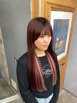 ロング カラー TNB TOKYO所属・Insta 指名 No.1KURUMIのヘアスタイル