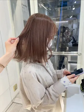 ミディアム カラー ParveMix 岡本えりかのヘアスタイル