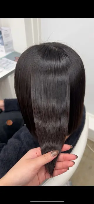 ミディアム パーマ moeka/札幌/ 透明感カラーのヘアスタイル