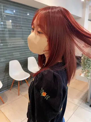 ミディアム カラー リリカ🐈‍⬛ブリー チカラー/上永谷のヘアスタイル