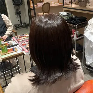 ミディアム 南場 智美のヘアスタイル