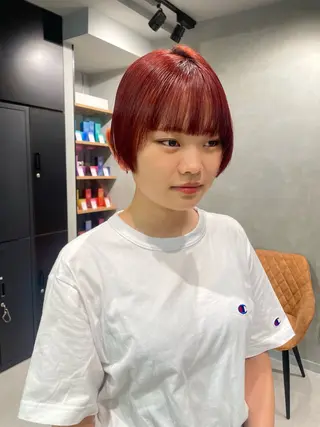 ショート カラー 暖色レイヤー 🥀REIRIのヘアスタイル