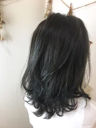 ミディアム カラー 髪質改善 頭身浴/ 中田のヘアスタイル
