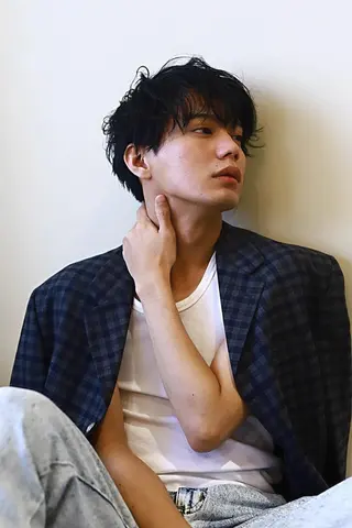 ショート メンズ パーマ F． 〜エフ．〜中崎町のヘアスタイル