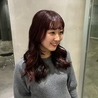 ミディアム ハイトーンカラー/ インナー/木村黎🌞のヘアスタイル