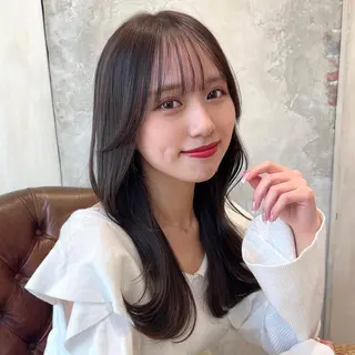 セミロング 🧡くびれヘア/前髪 顔周り🧡久原結衣のヘアスタイル