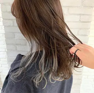 セミロング カラー ヘアアレンジ 髪質改善　ANFINI 仙台所属・仙台Ｉ韓国レイヤー Ｉ髪質改善Ｉ伊藤拓海のヘアスタイル