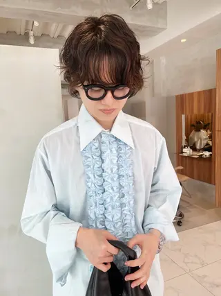 ショート 🫒🫒ブリーチなし 艶カラー🫒ヤマシロのヘアスタイル