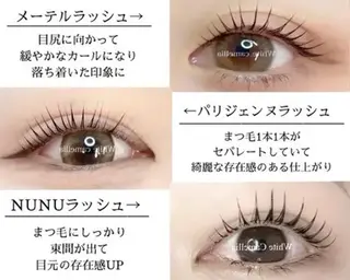 マツエク・マツパ 蔵本 菜々美のマツエク・マツパデザイン