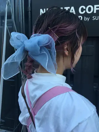 カラー ヘアアレンジ ピンクベージュ/新潟 万代/高橋桃葉🍑のヘアスタイル