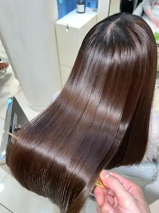 ロング 縮毛矯正/髪質改善/ ブリーチ/東陽町✨のヘアスタイル