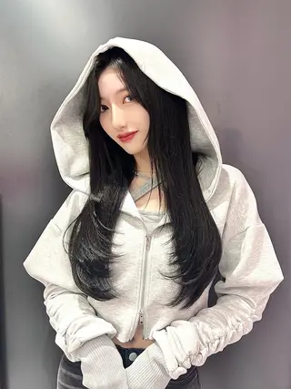 ロング 韓国/縮毛矯正/ カンタのヘアスタイル