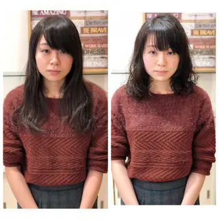 ミディアム パーマ ディレクター ノナカのヘアスタイル
