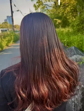 ロング カラー モデル募集中‎🤍 山崎妃香のヘアスタイル