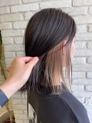 ミディアム カラー 韓国ヘア/艶カラー /田中悠佑のヘアスタイル