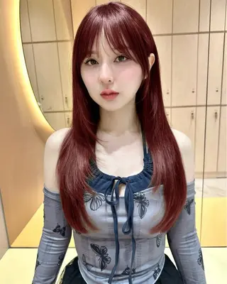 ロング カラー 大宮韓国風レイヤー 吉田こうすけのヘアスタイル
