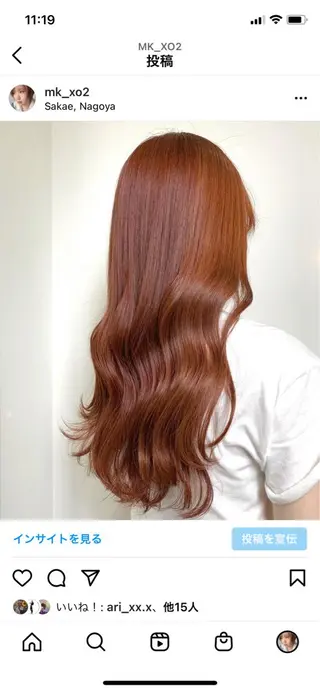 ロング カラー 韓国ヘア /男女❄️ 細江 美紅のヘアスタイル