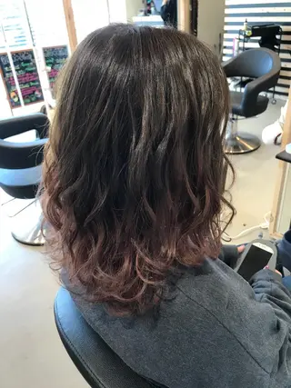 ミディアム カラー 大久保 隆蔵のヘアスタイル