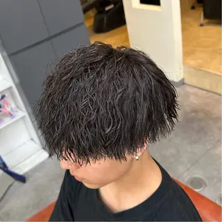 パーマ ヘアアレンジ メンズ 梅田/メンズパーマ /短髪/田中崇奨のヘアスタイル
