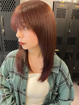 ミディアム カラー 最高級髪質改善 🦄ブリーチYUGOのヘアスタイル