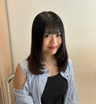 セミロング カラー ヘアアレンジ 艶髪/レイヤーカット 🐣misakiのヘアスタイル