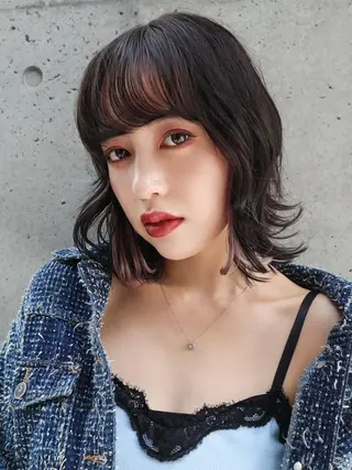 ミディアム カラー 本通り/透明感カラー 髪質改善/ボブ/祐樹のヘアスタイル