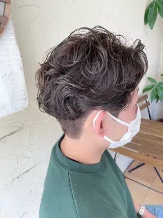 ショート カラー パーマ メンズ メンズ特化/パーマ指 名No.1/百瀬太郎のヘアスタイル