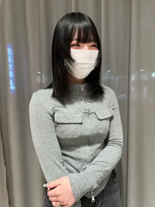 セミロング MIKA/ボブ/ レイヤー/メンズのヘアスタイル