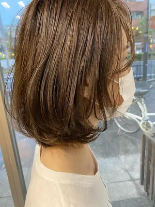 ミディアム カラー 日比 貴大/ minim hairのヘアスタイル