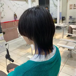 ミディアム カラー メンズ メンズパーマ/ メッシュ😎タクミのヘアスタイル