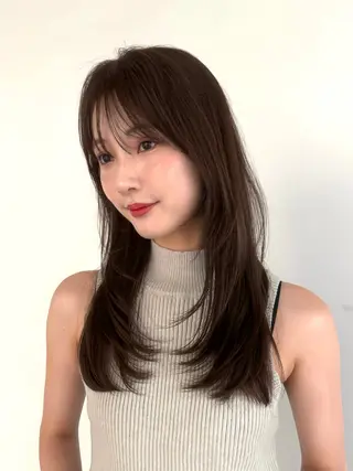 セミロング LEANE THE TOKYO所属・外苑前/毛流れ レイヤー🍃荒谷進介のヘアスタイル