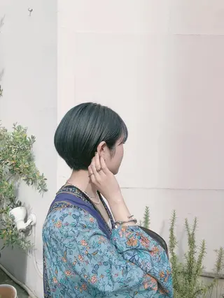 ショート カラー パーマ ヘアアレンジ メンズ キッズ ネイル マツエク・マツパ eir心斎橋店所属・エビスザキレン／メン ズ／心斎橋🌳のヘアスタイル
