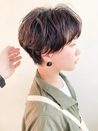 ショート パーマ ショート/レイヤー なら石井知希のヘアスタイル