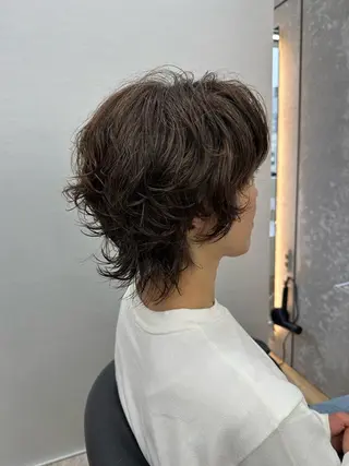 ミディアム パーマ 縮毛矯正/髪質改善 ショートボブ/ともきのヘアスタイル