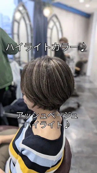 ショート カラー メンズパーマ/ボブ/ レイヤー店長えのもとのヘアスタイル