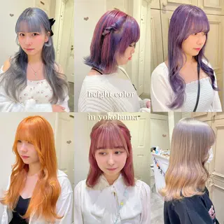 セミロング カラー エクステ/ハイトーン 🐏☁️miminaのヘアスタイル