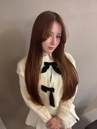 ロング XYZ所属・縮毛矯正/髪質改善 韓国風/MIKIYAのヘアスタイル