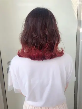ミディアム カラー ヘアアレンジ 女性スタイリスト専門サロン Zina 天神所属・NANA/trend style🕊🍑のヘアスタイル