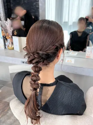 セミロング 💓Yuri💓 ハイトーン/デザインのヘアスタイル