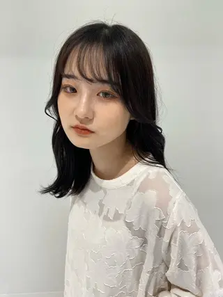 ミディアム カラー パーマ ヘアアレンジ メンズ rei／透明感カラー ／オリーブグレージュのヘアスタイル
