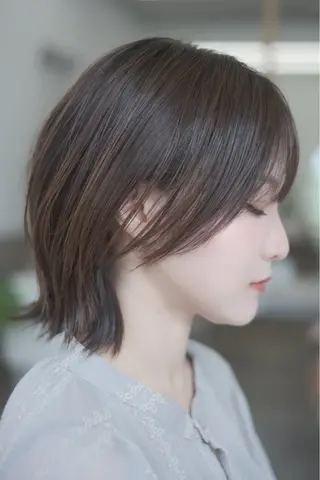 ミディアム カラー 複雑履歴特化 【美髪矯正】空のヘアスタイル