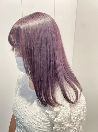セミロング 似合わせ艶カラー🪽 ひかる🪽🩶のヘアスタイル