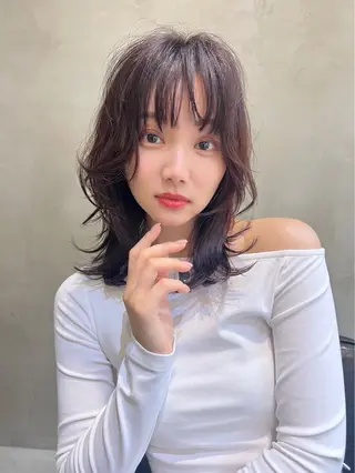 セミロング カラー 🧡カラー特化／ 透明感🧡カイトのヘアスタイル