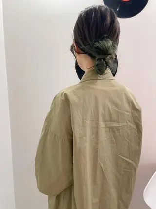 ミディアム カラー パーマ ヘアアレンジ 💖美髪改善💖 辻未侑のヘアスタイル